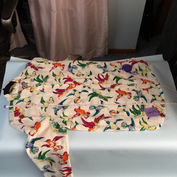Maeve Anthropologie Potala Silk Bird Blouse Button Down Shirt 8 - Picture 7 of 8